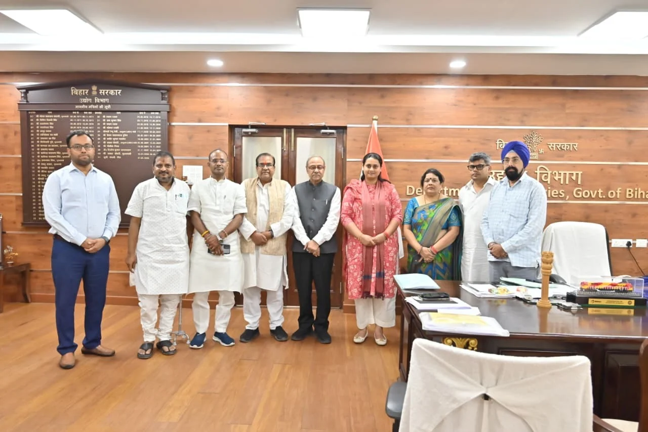 Meeting of the Bihar State Entrepreneurs and Businessmen Commission held,chaired by the Minister of Industries