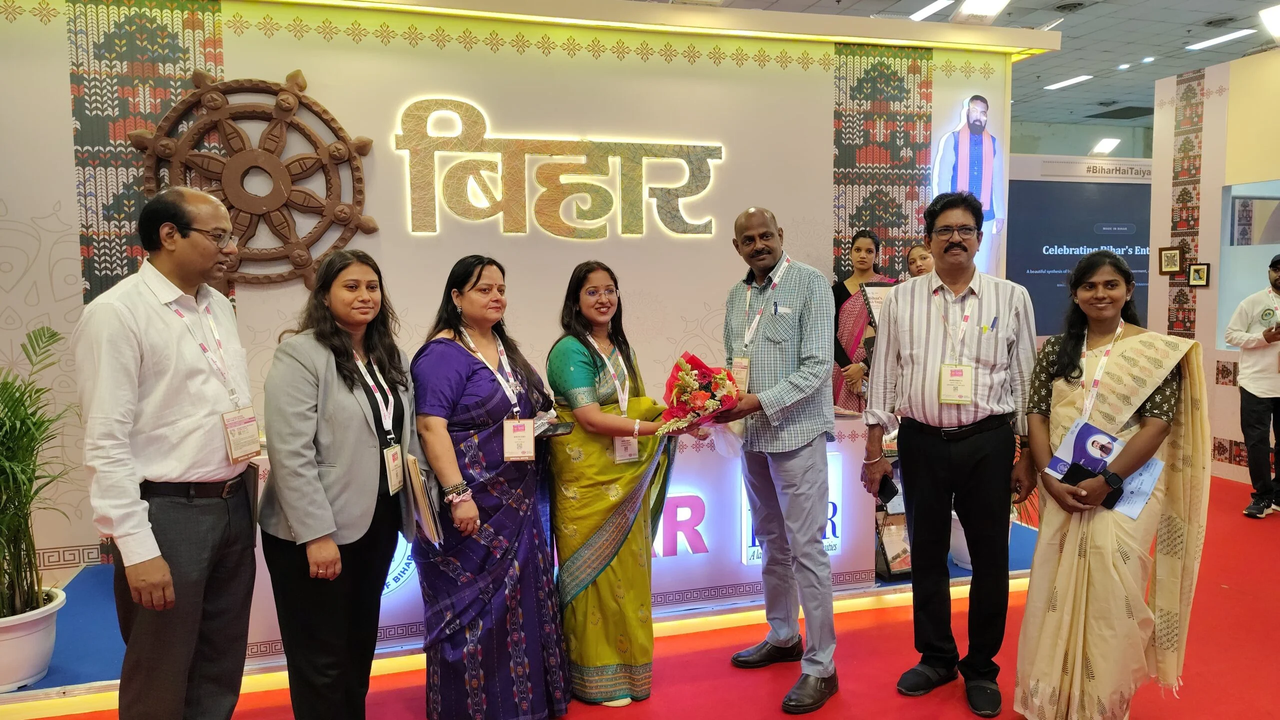 Bharat Tex 2026 – Day 2: Bihar Pavilion Attracts Strong Interest from Policymakers, Industry Leaders and Investors