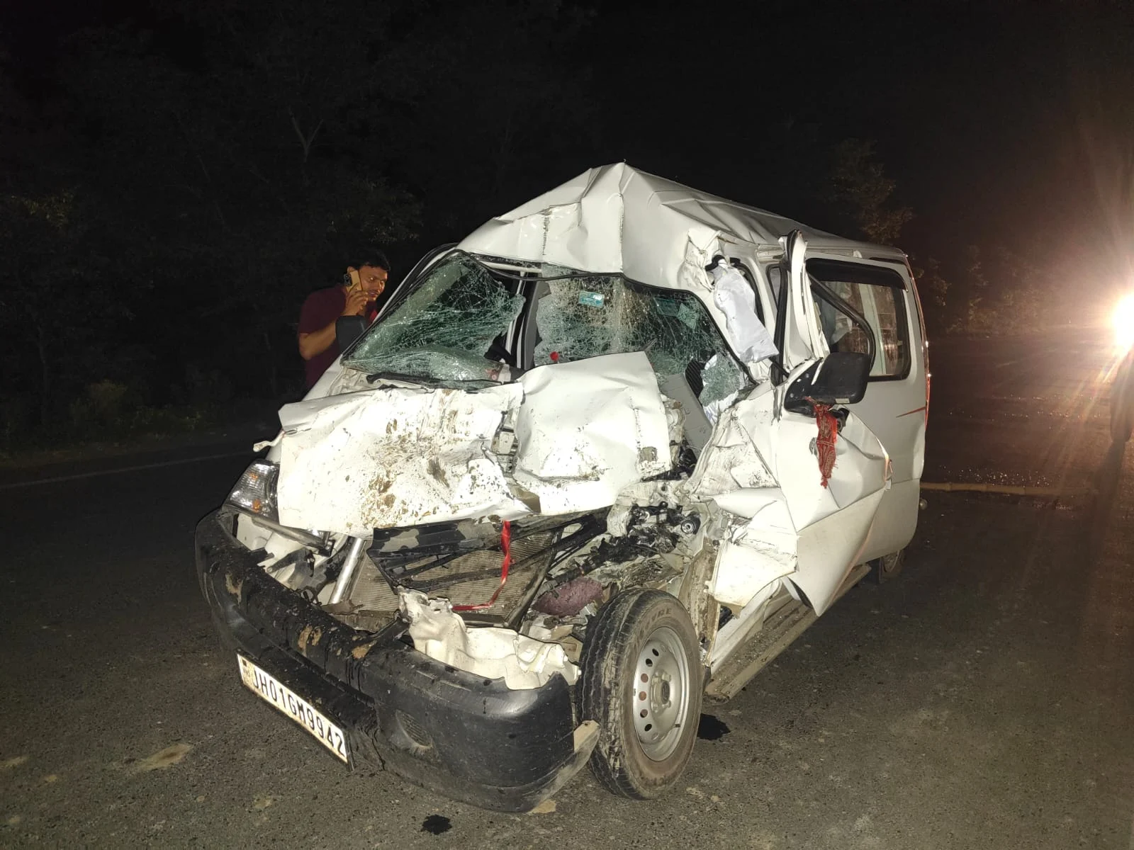 Press vehicle hit by truck; two injured including driver
