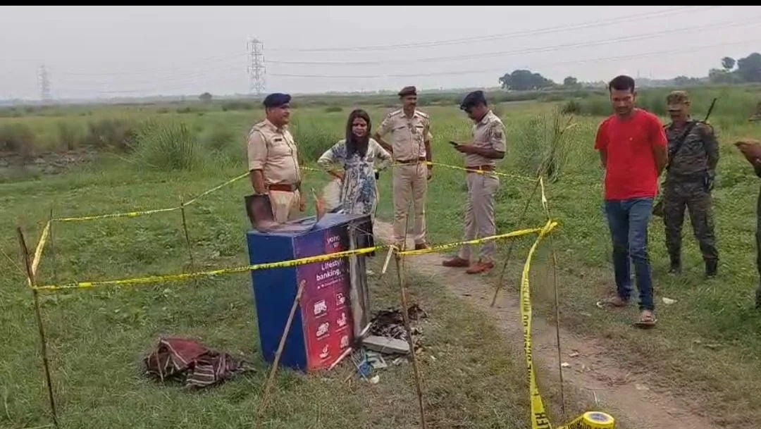 Thieves uprooted an SBI ATM from the main road,police investigation on